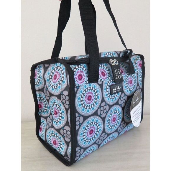 Nicole Miller New York N3550-01A Kaleidoscope Design Insulated 11" Lunch Tote - Picture 4 of 10